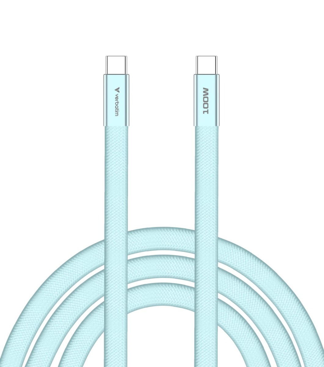 USB-kaabel USB-C USB-C Verbatim Sync & Charge SoftTouch PD3.0 100W 1.2m 480Mbps - Blue/sinine