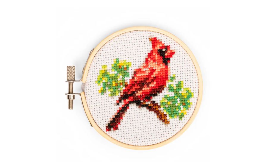 Käsitöökomplekt Mini Cross Stitch Embroidery, Cardinal
