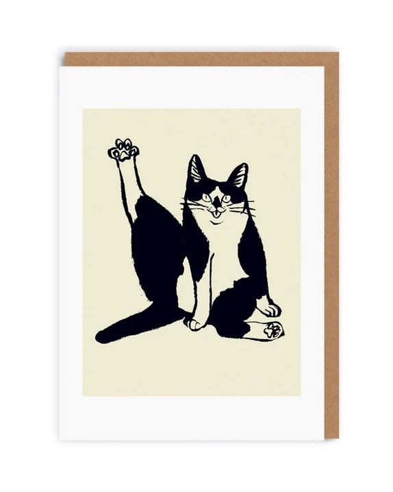Õnnitluskaart Cat Pose
