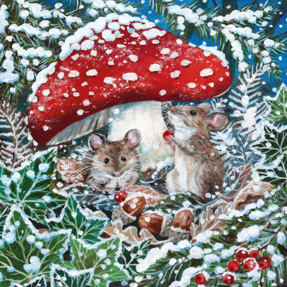Jõulukaart Sheltering From the Snow