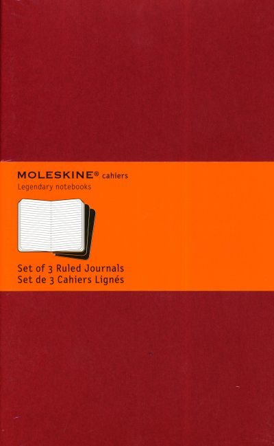 Moleskine Cahier Journals Large Ruled, Cranberry RERRY RED