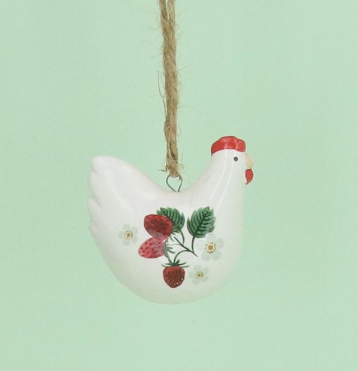 Rippuv kaunistus Strawberries Hen