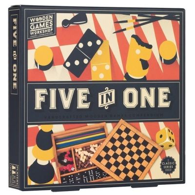 WOODEN GAMES WORKSHOP 5 IN 1 GAMES