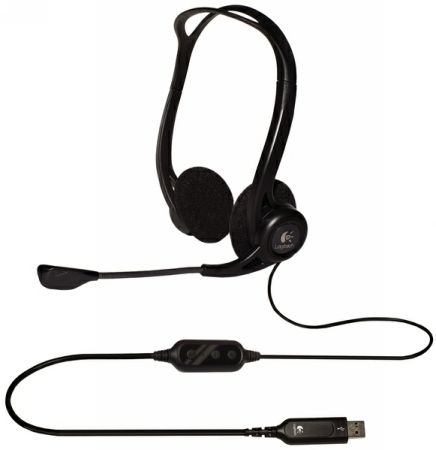 KÕRVAKLAPID+MIKROFON LOGITECH PC 960 STEREO HEADSET USB, 2YW