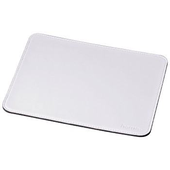 Hiirepadi Hama Mouse Pad with Leather Look, valge (white); Laser/optical 22x18x0.3cm