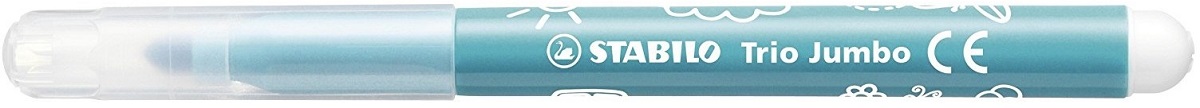 VILTPLIIATSID STABILO TRIO JUMBO, 12 VÄRVI, KOLMEKANDILINE