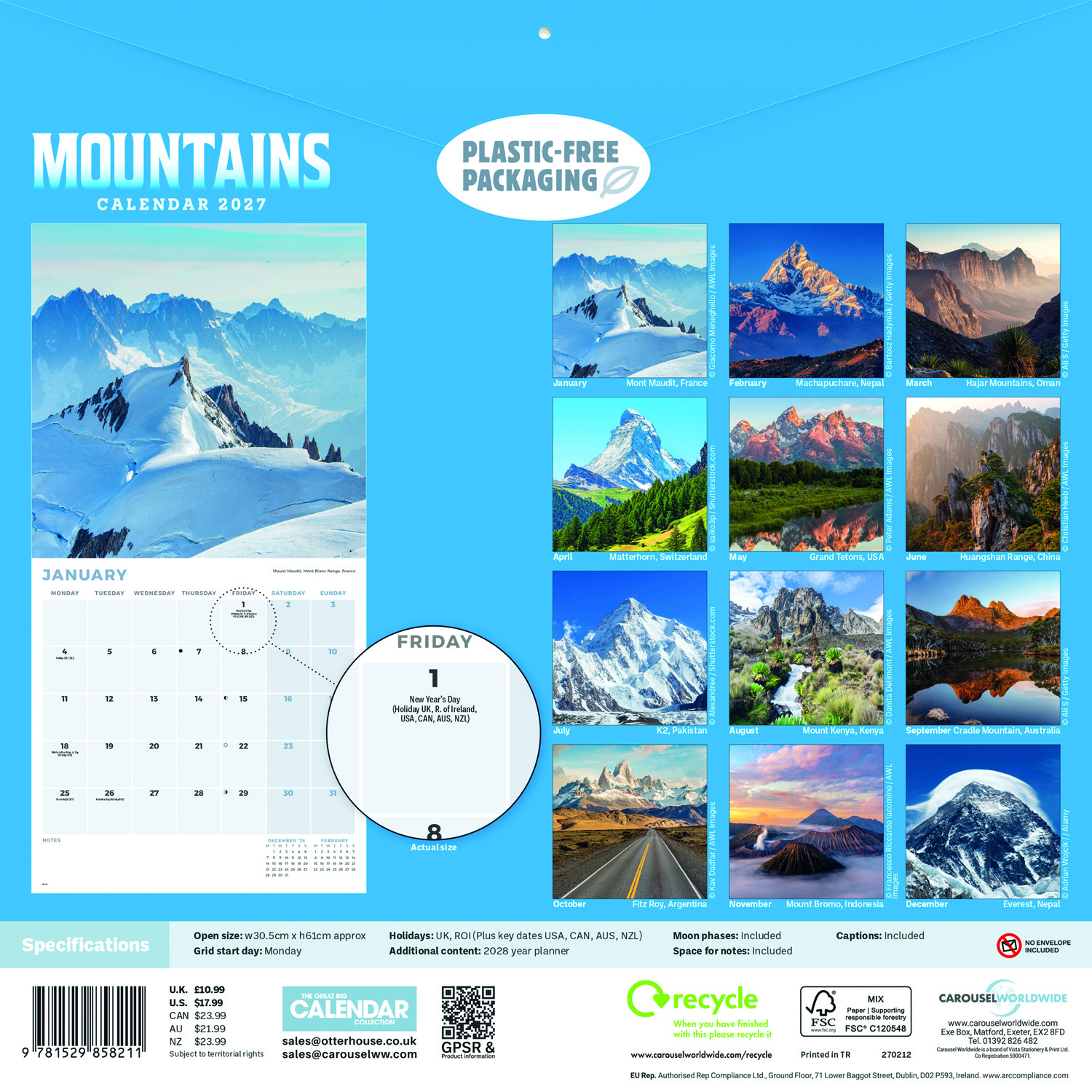 2027 seinakalender Mountains