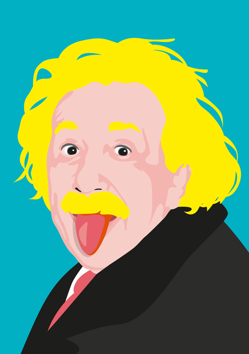 Õnnitluskaart Pop Art New Generation, Einstein