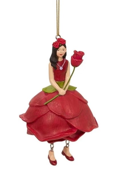 Rippuv kaunistus Flower Girl Rose,12cm