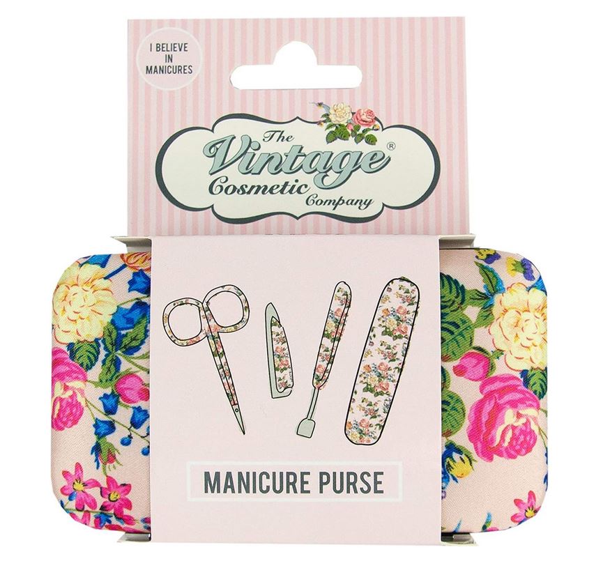 Maniküürikomplekt Pink Floral Satin, 5-osaline