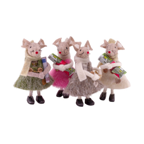 Dekoratiivkuju Hiir, 11 cm, assortii