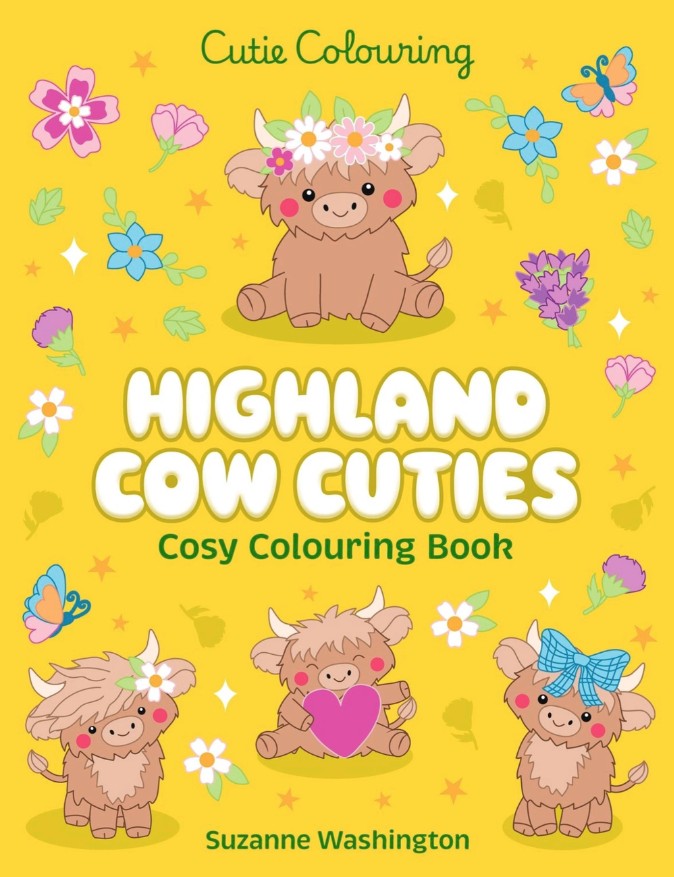 Highland Cow Cuties Colouring Book