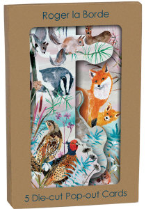Jõulukaartide komplekt Tri-fold, Wild Winters Song Fox, 5tk