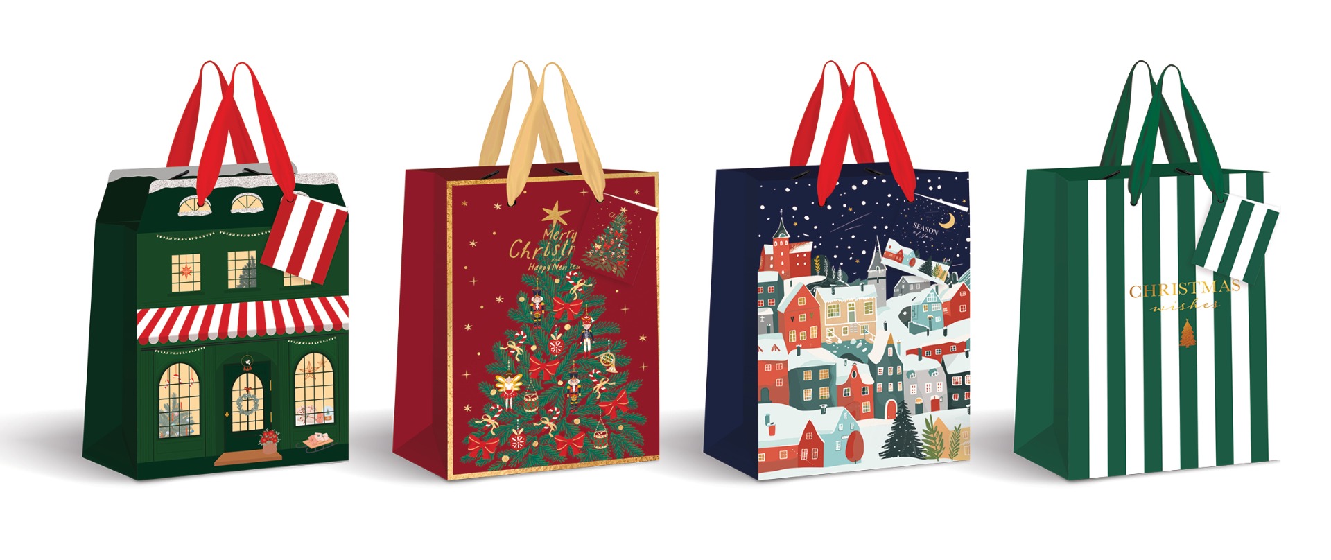 Kinkekott Christmas 190g 33x46x13cm assortii, Interdruk