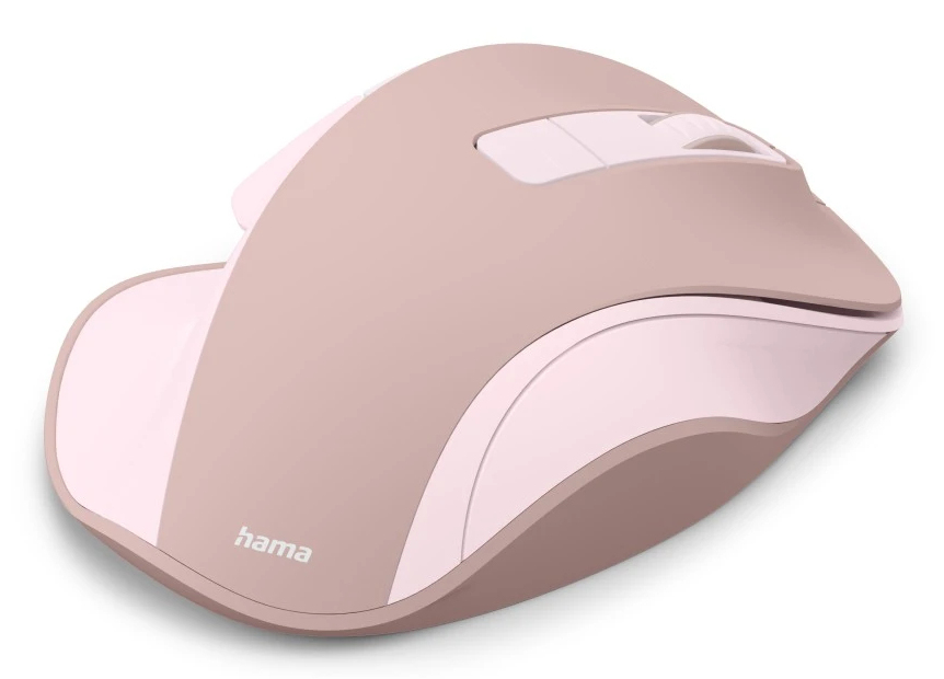 Hiir Hama WM-500 6-nupuga juhtmevaba, 800-1600dpi, roosa, Wireless 2.4GHz, Li-ion aku, USB-C