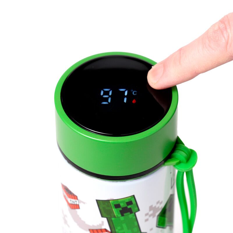Termospudel Minecraft SSS… BOOM, digitaalse termomeetriga, 450ml