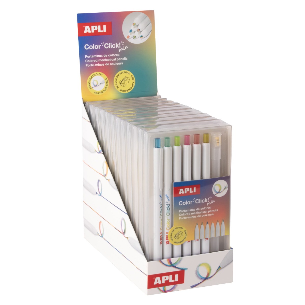 Värvipliiats mehaaniline Apli Color Click Mix, 6 eVärvipliiats mehaaniline Apli Color Click Mix, 6 e