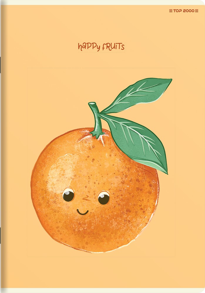 Kaustik A5 32l, 5x5 ruut, Happy Fruits, assortii, TOP-2000