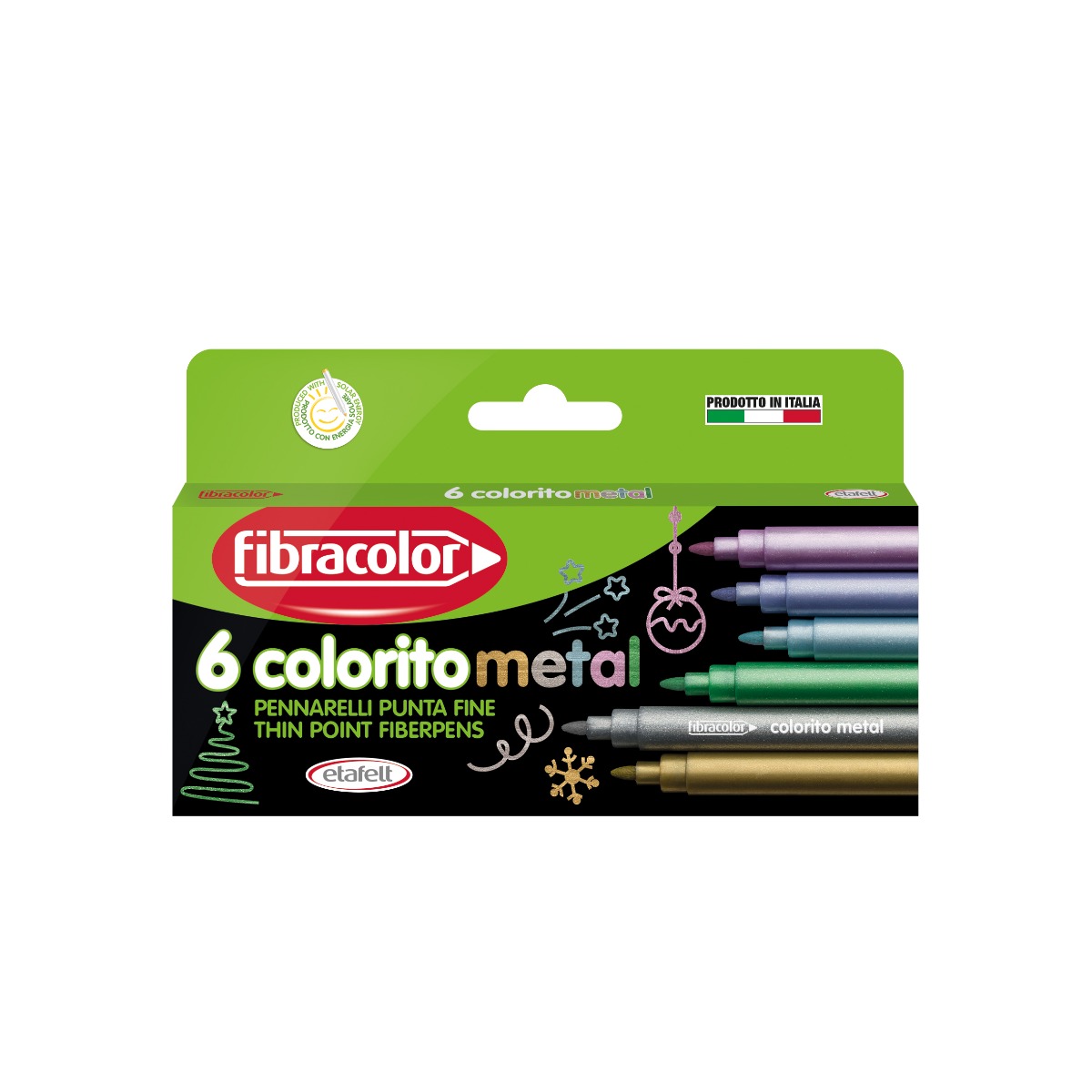 Viltpliiats Fibracolor Colorito Metal, 6 värvi