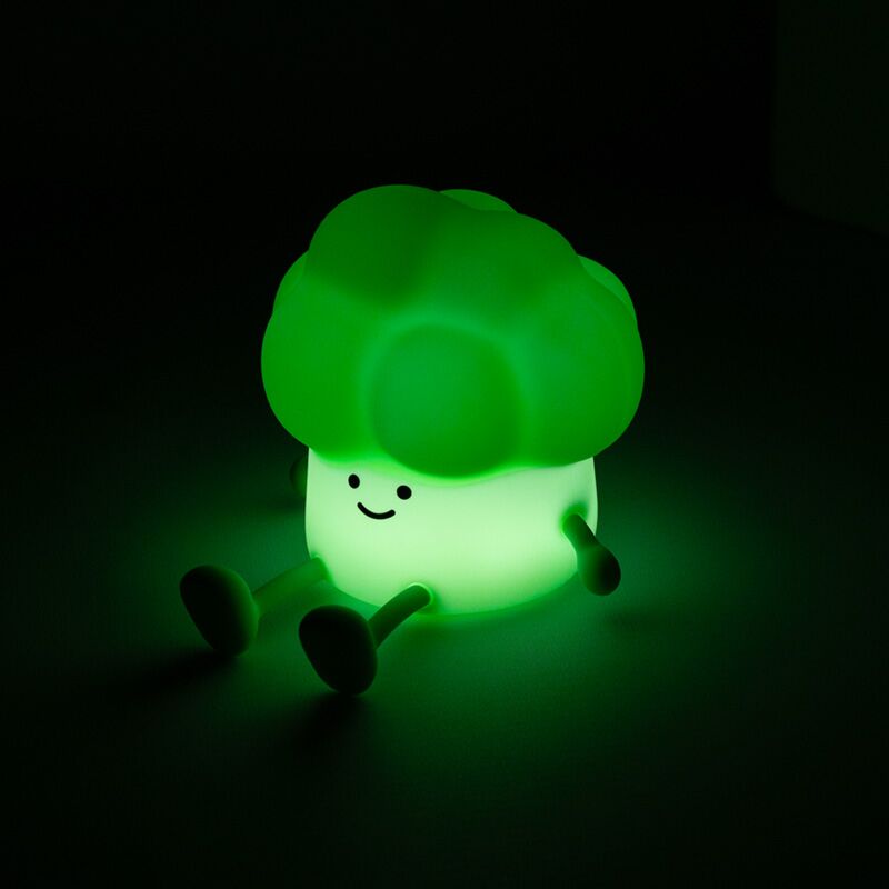 Öölamp ja telefonialus LED Foodiemals Broccoli