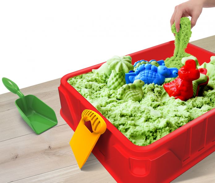 Secret Sand modelleerimisliiv Dinosauruse komplekt alusega 11 osa 750g
