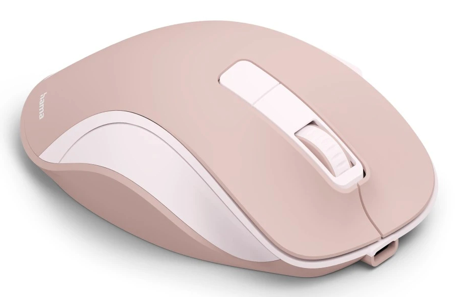 Hiir Hama WM-500 6-nupuga juhtmevaba, 800-1600dpi, roosa, Wireless 2.4GHz, Li-ion aku, USB-C
