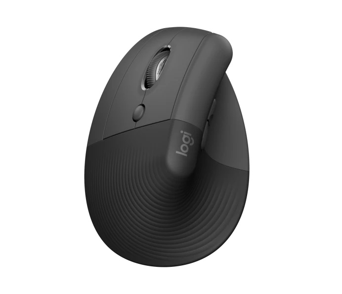 Hiir Logitech Lift Vertical Ergonomic Mouse Left Graphite Black (must, ergonoomiline vasakukäeline), Logi Bolt USB/Bluetooth, AA-patarei