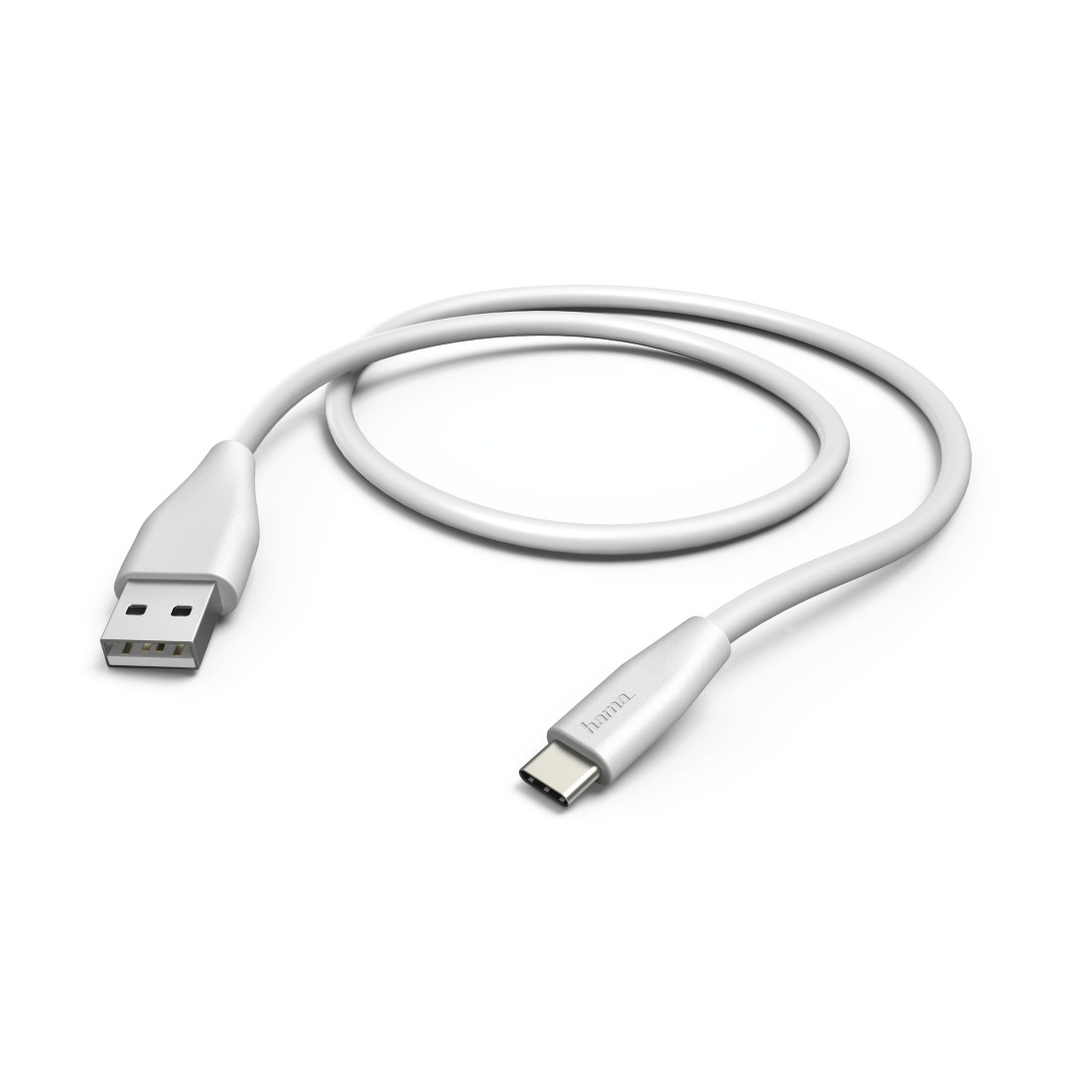 USB-kaabel USB-C Hama Charging/Data Cable 2.0m/1.5m (USB-A -> USB-C) white/valge, USB2.0, max 480Mbps 3A