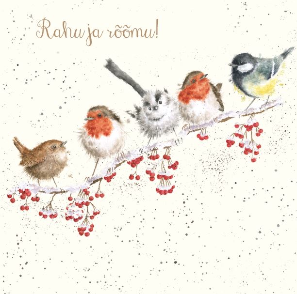 Wrendale jõulukaart Rahu ja rõõmu