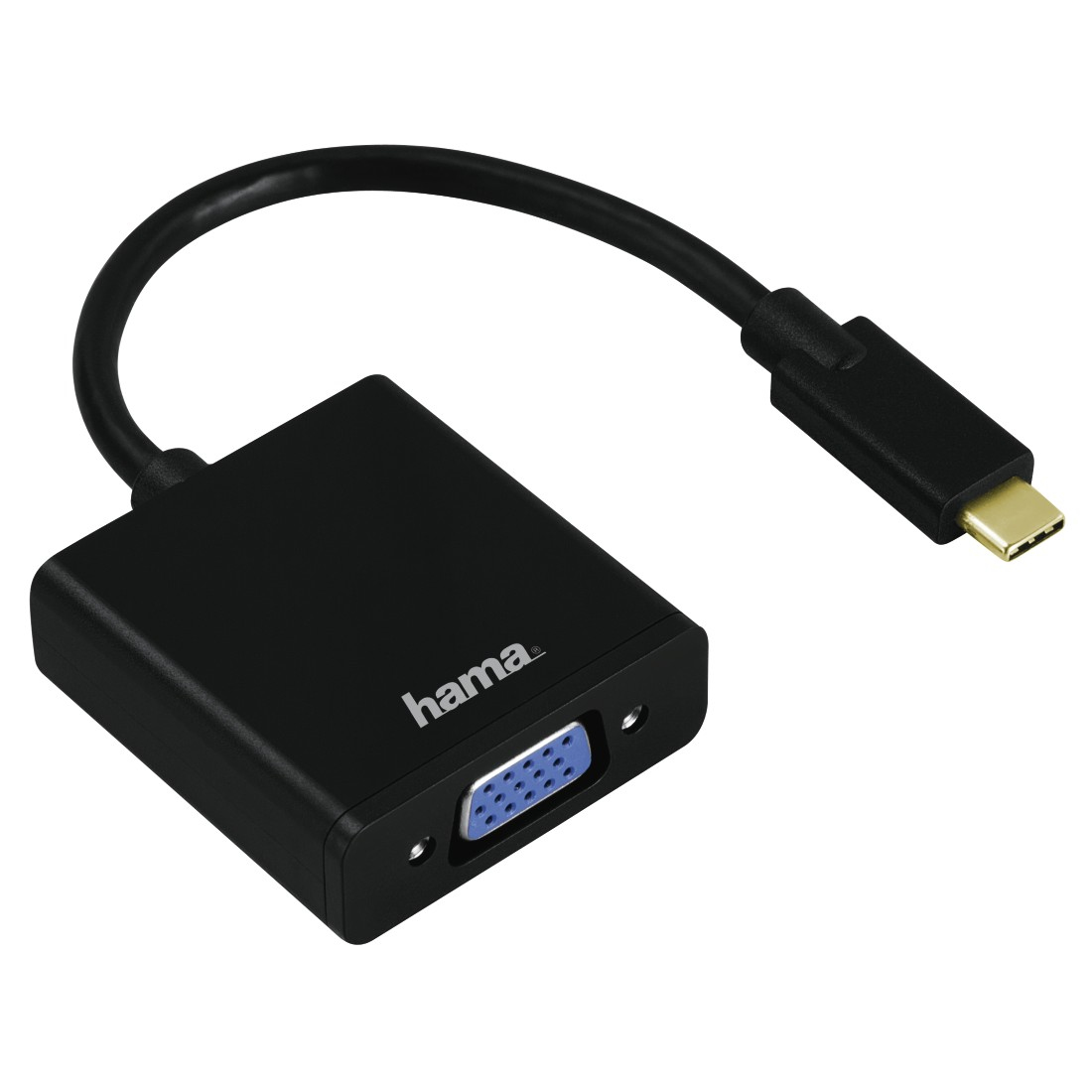 Adapter Hama USB-C Adapter to VGA, Full HD 1920x1080px, gold plated, double shielded