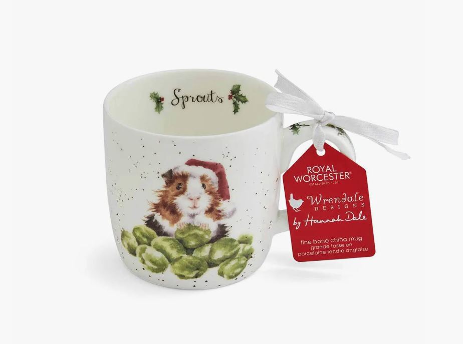 Wrendale kruus Guinea Pig With Sprouts