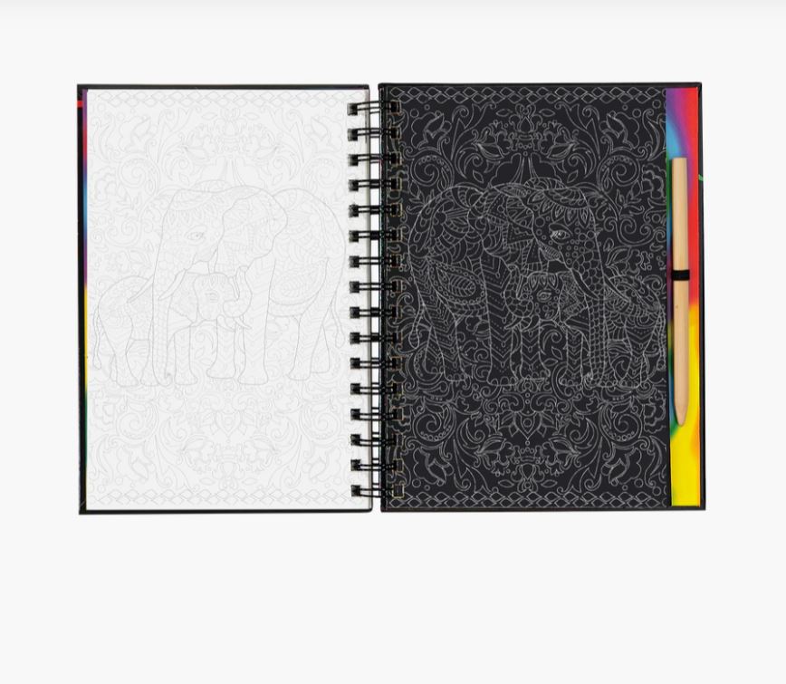 Tegevusraamat Scratch and Sketch, Animals