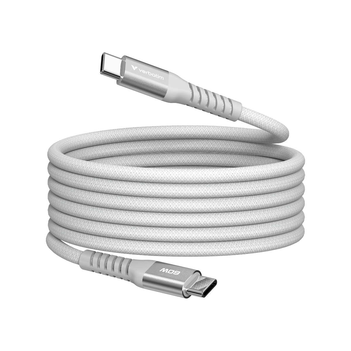 USB-kaabel USB-C USB-C 1.2m Verbatim Sync & Charge Magnetic, Hall (PD3.0 ja QC3.0, laadimine kuni 60W, kiirus kuni 480Mbps)