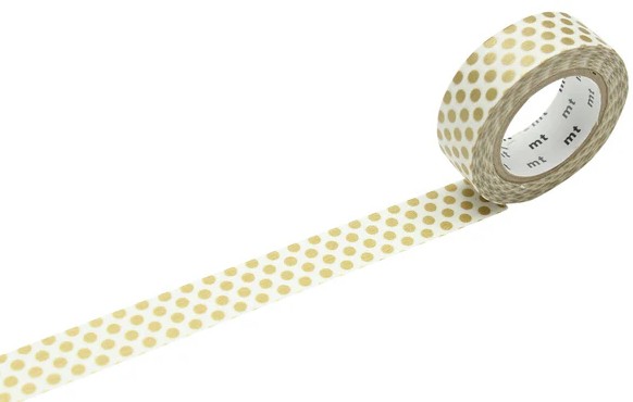 Washi teip Dot Gold 3