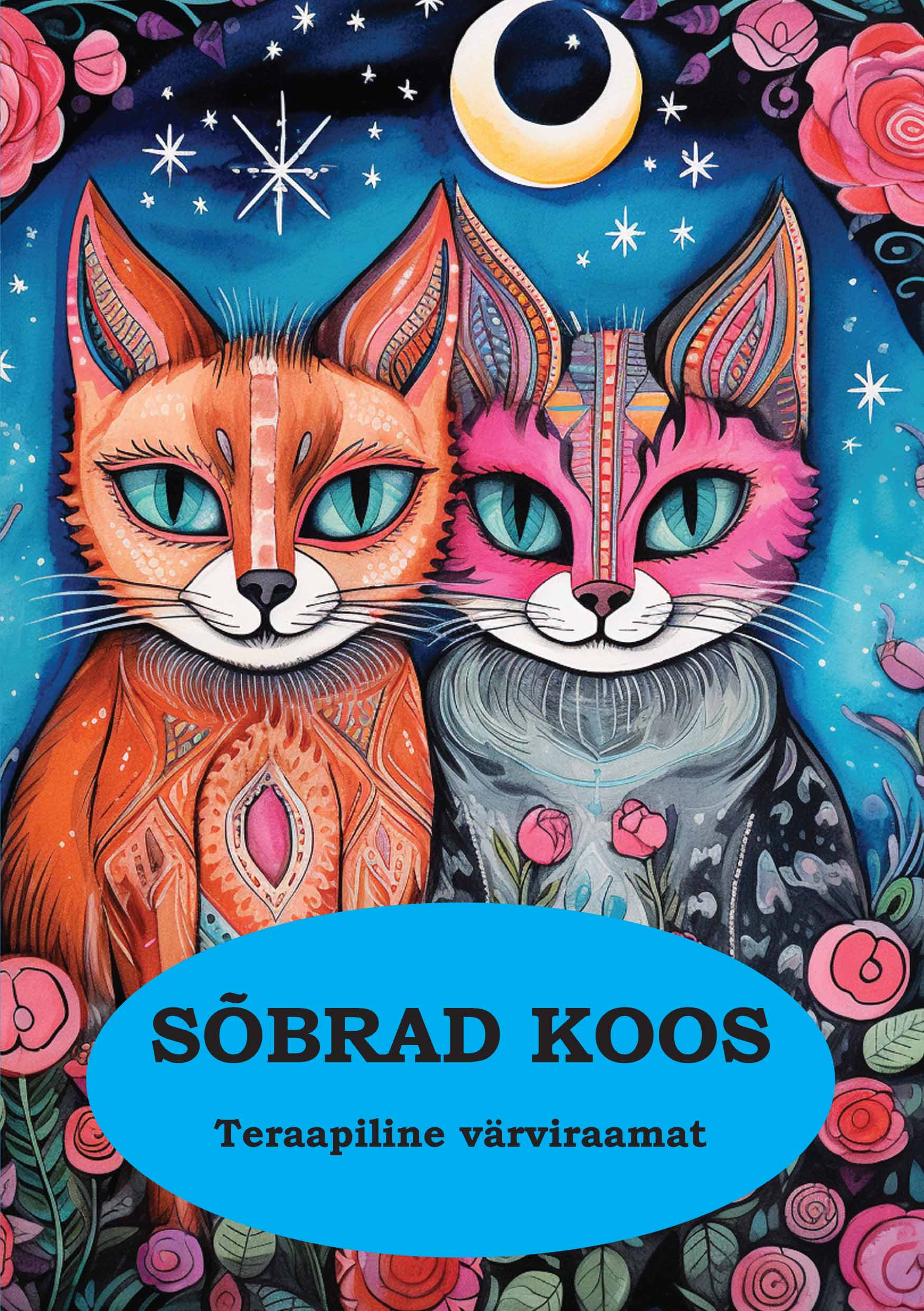 Sõbrad koos. Teraapiline värviraamat