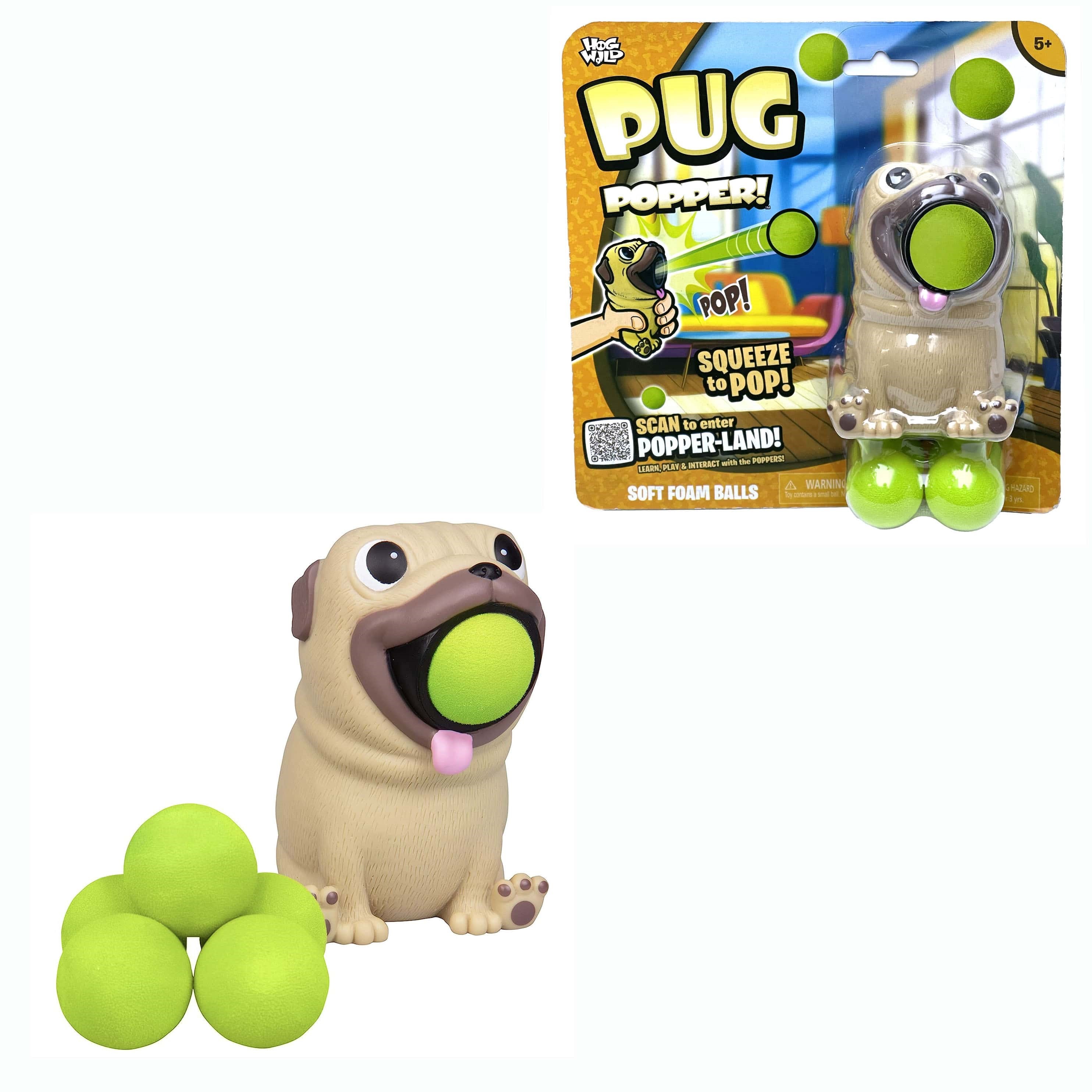 Pehmete kuulidega Pug Popper