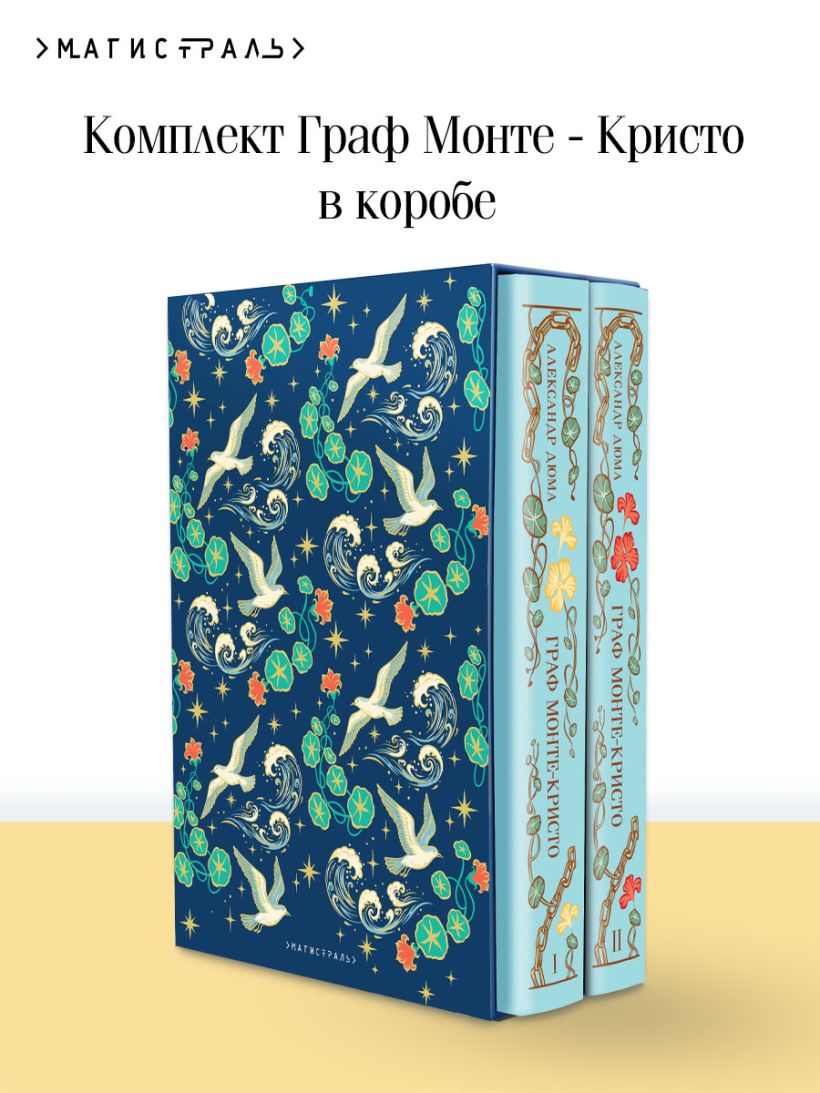 Граф Монте-Кристо комплект из 2 книг в коробе комплект из 2 книг с иллюстрациями в подарочном