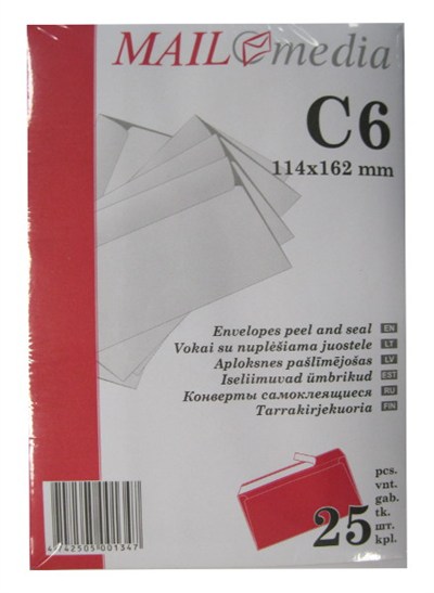 Ümbrik iseliimuv C6/25tk