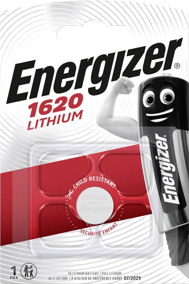 Patarei Energizer patarei Lithium CR1620, liitium 3V