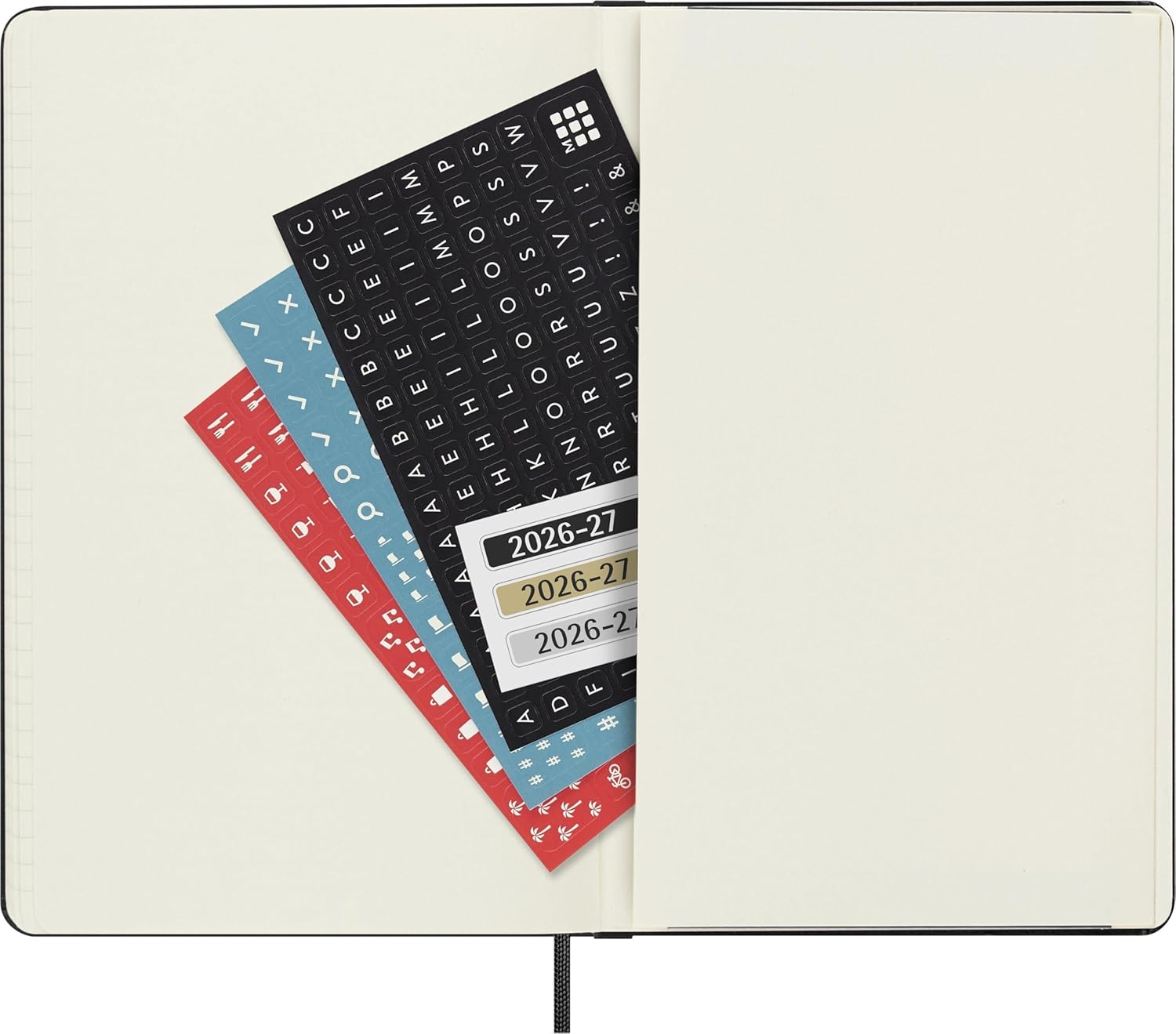 Moleskine 2026-27 18M Daily Notebook Large Hard Cover, Black