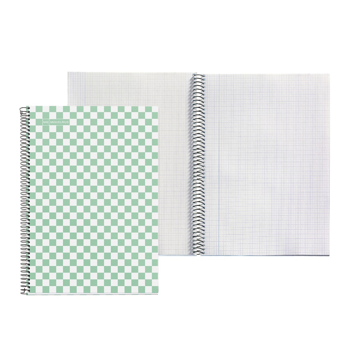 Kaustik 215x309mm 4x4 ruut spiraal 80l Chamber Green, Miquelrius
