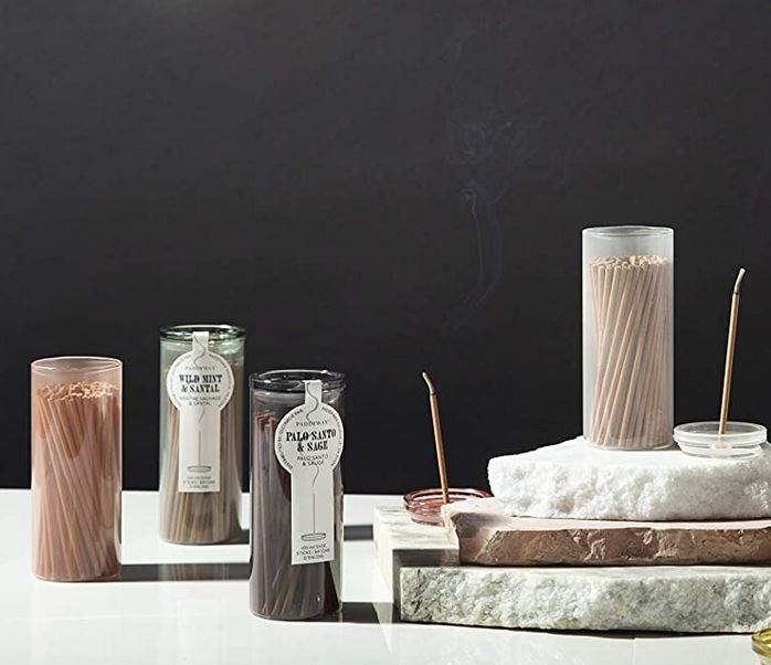 Paddywax viirukid Palo Santo & Sage, milky black jar, 100tk
