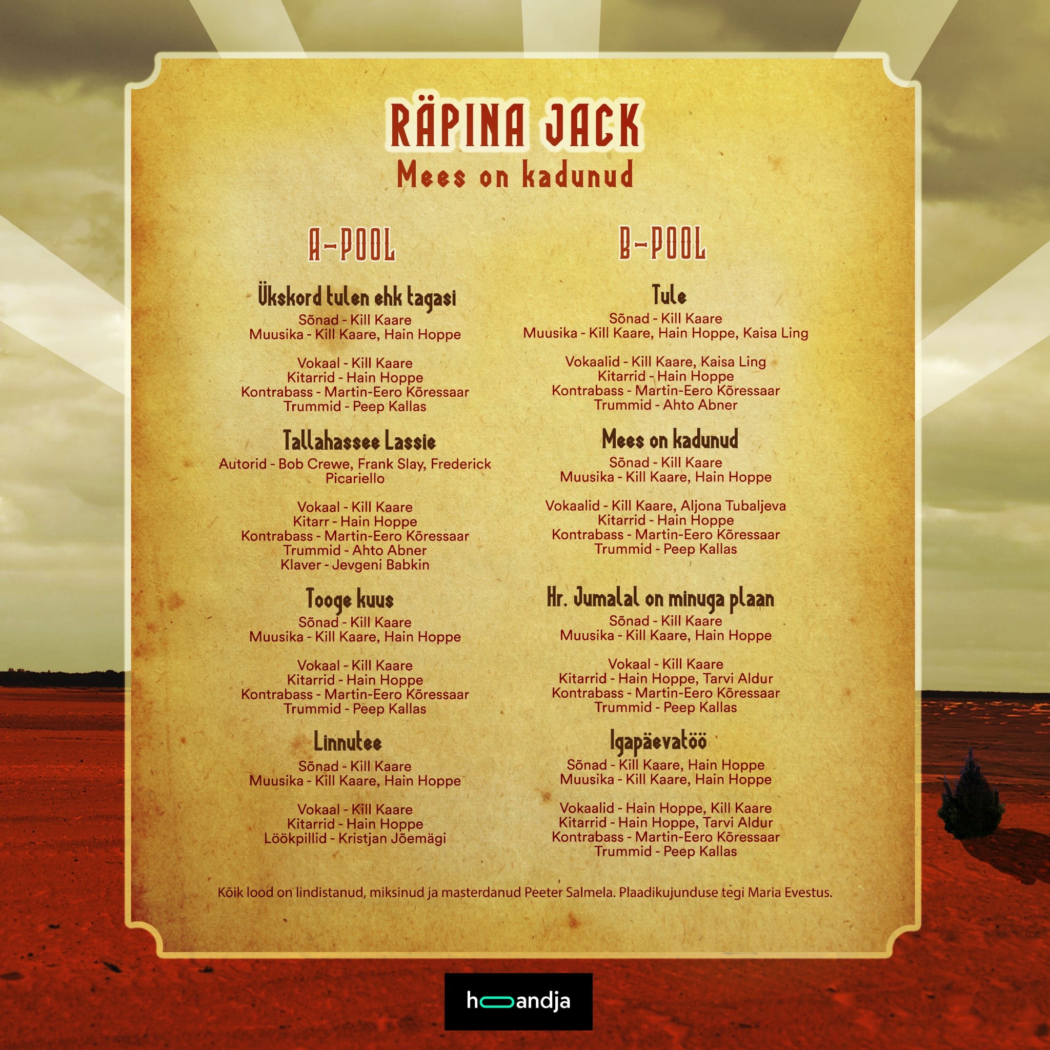 Räpina Jack - Mees on Kadunud (2025) LP