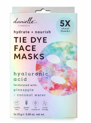 Danielle näomask Tie Dye Hyaluronic Acid , 5tk