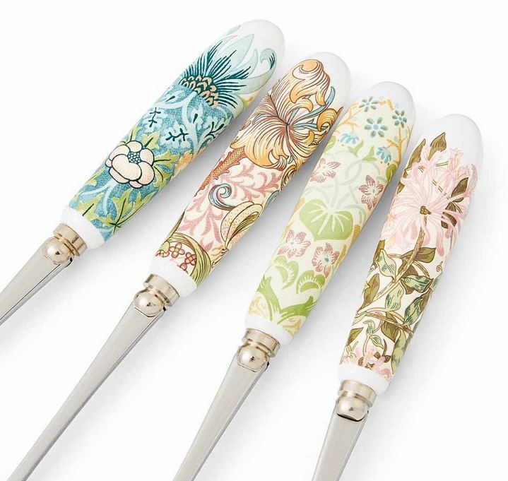 WILLIAM MORRIS TEELUSIKATE KOMPLEKT, 4TK