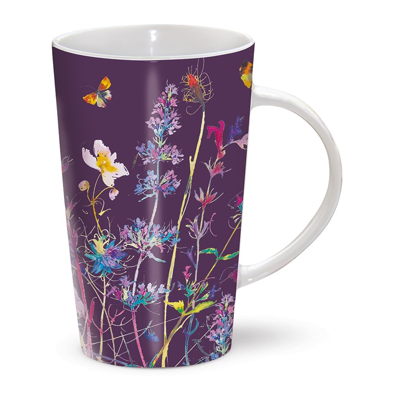 Latte kruus Riverbank, Vintage Garden Anemones, 350ml