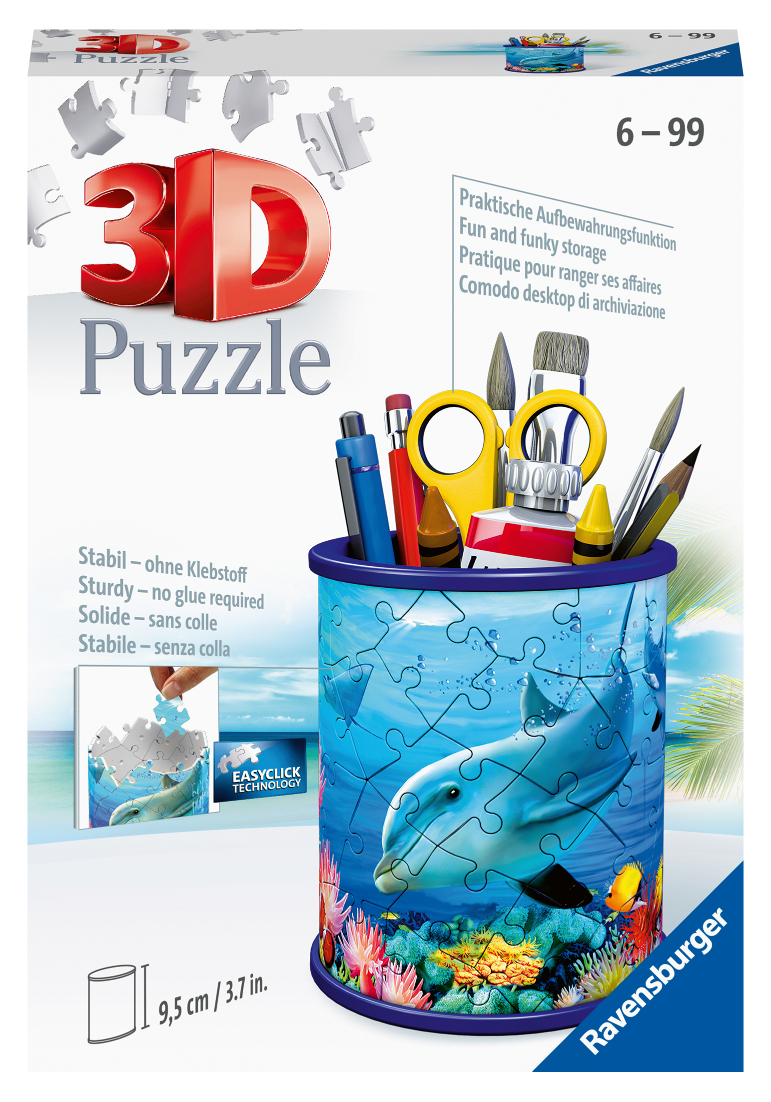 Ravensburger 3D pusle pliiatsitops Veealune maailm 