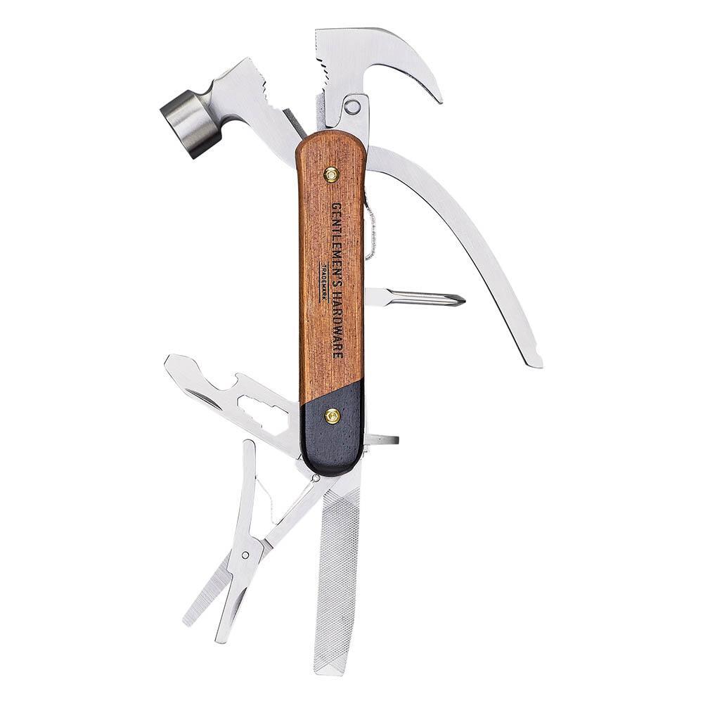 GENTLEMEN'S HARDWARE MULTITÖÖRIIST-HAAMER, 11-IN-1, WOOD&STAINLESS STEEL