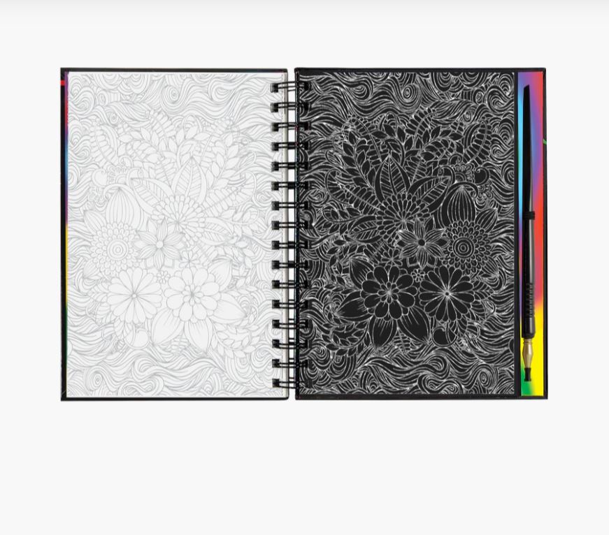 Tegevusraamat Scratch and Sketch, Flowers