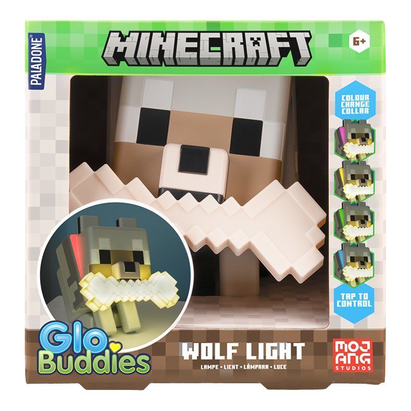 Öölamp värvimuutev Minecraft Wolf GloBuddies